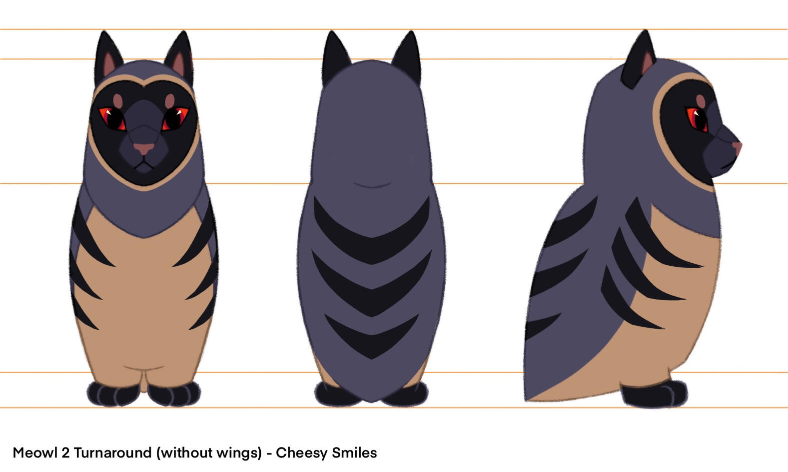 Meowl 2 Turnaround (without wings)