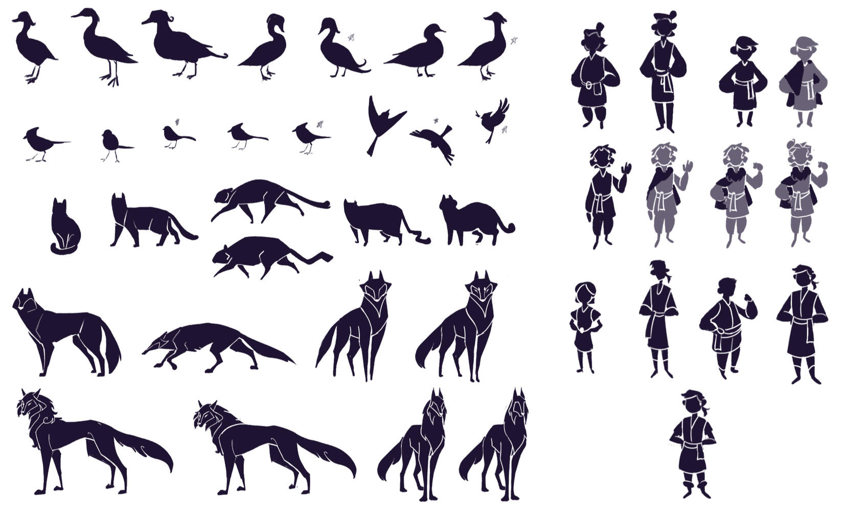 Peter & the Wolf - Character Silhouettes