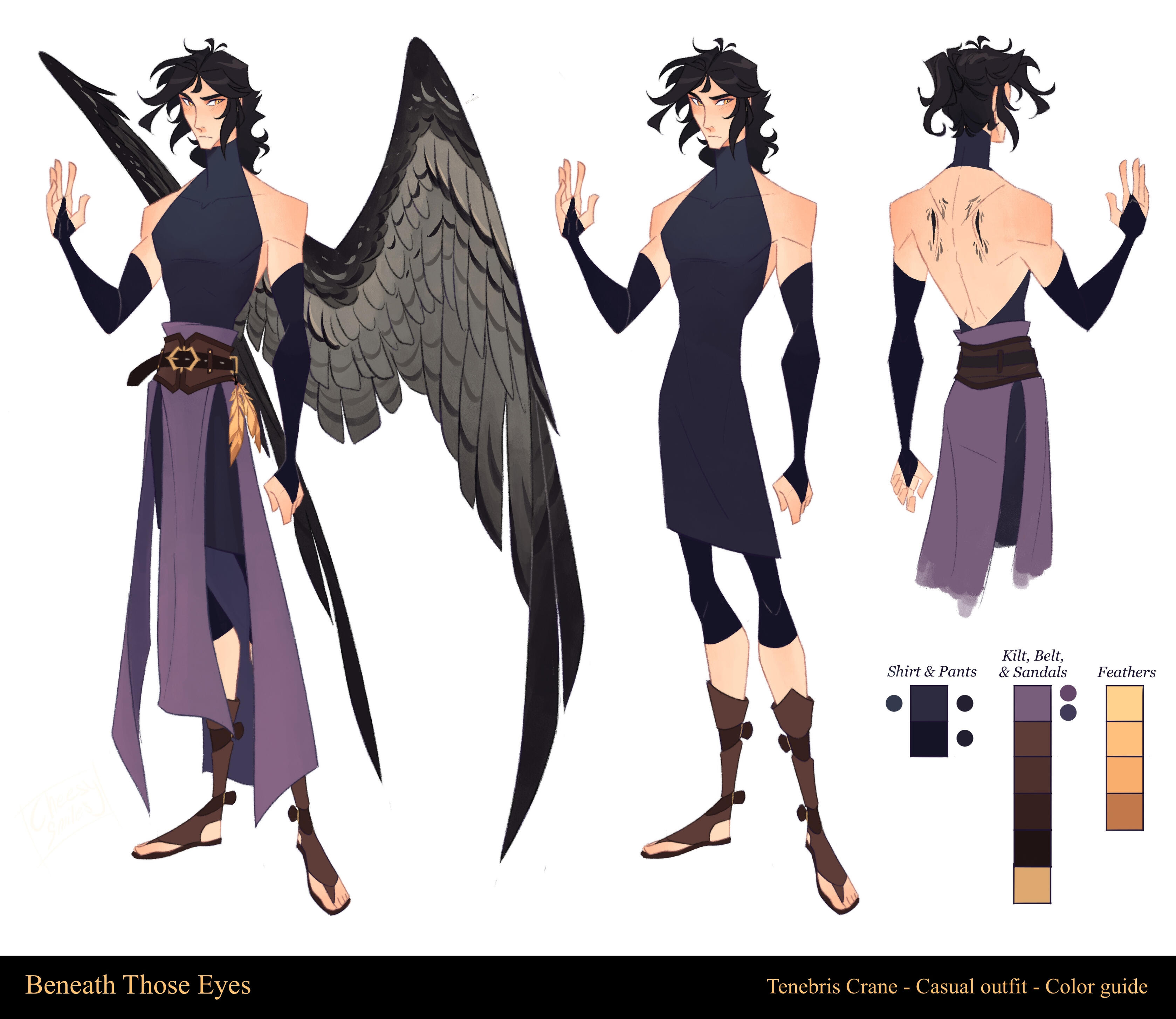 Color guide - Tenebris Crane (casual)