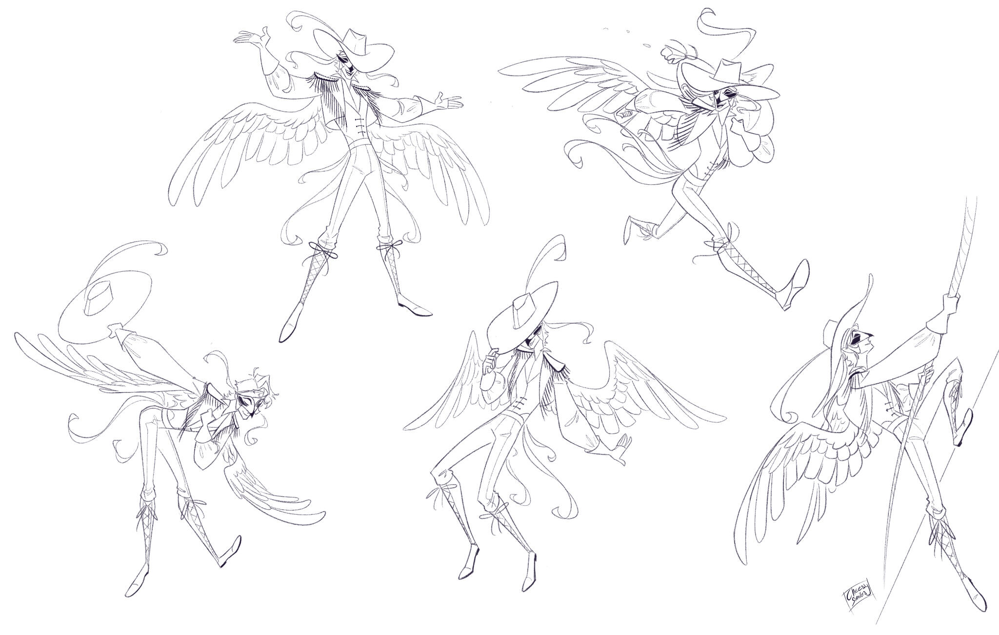 Action poses - Canary