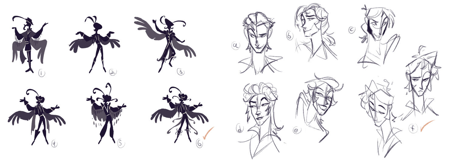 Silhouettes & portrait sketches