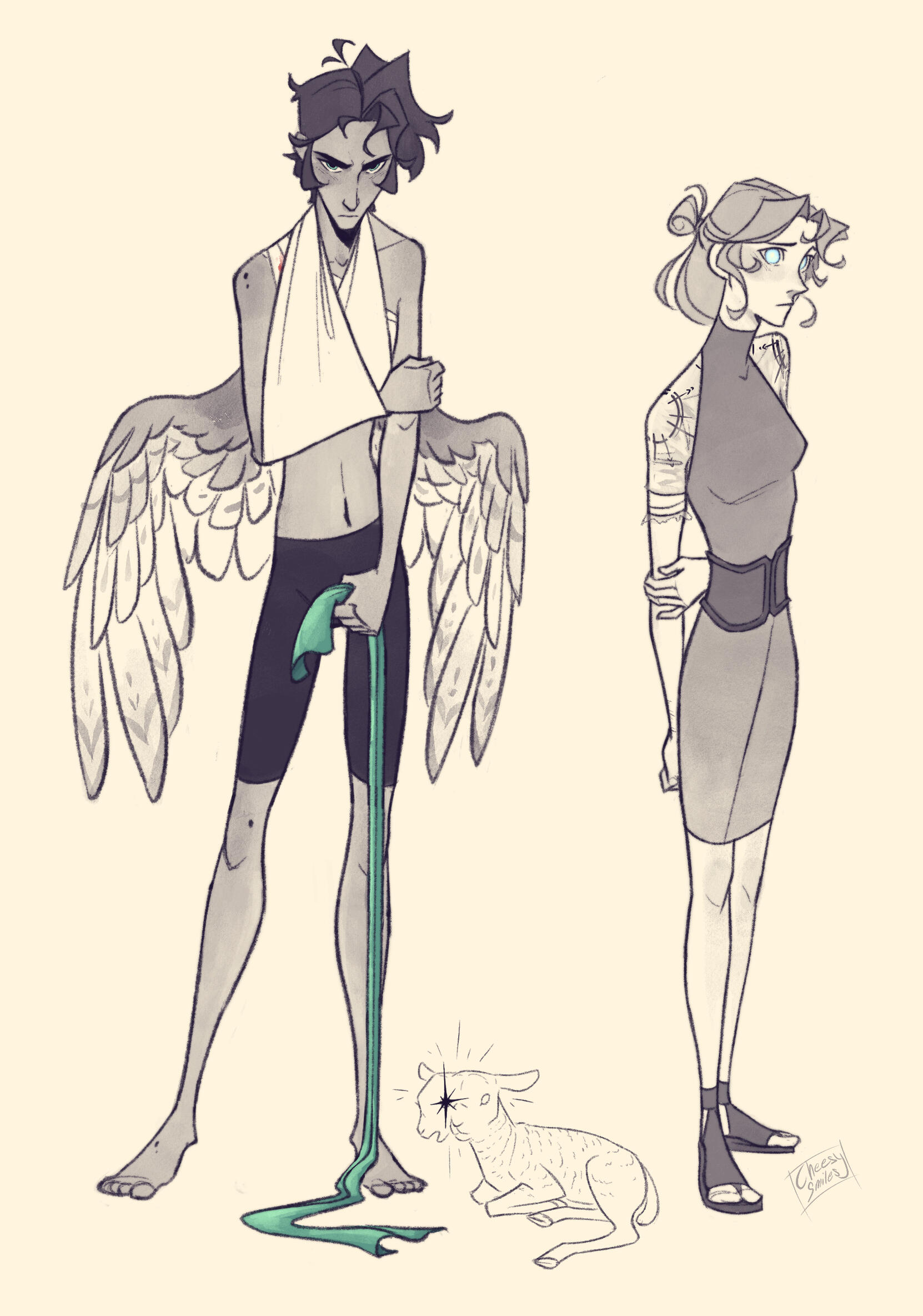 Character design - 16 year old Icarus & Kateryn