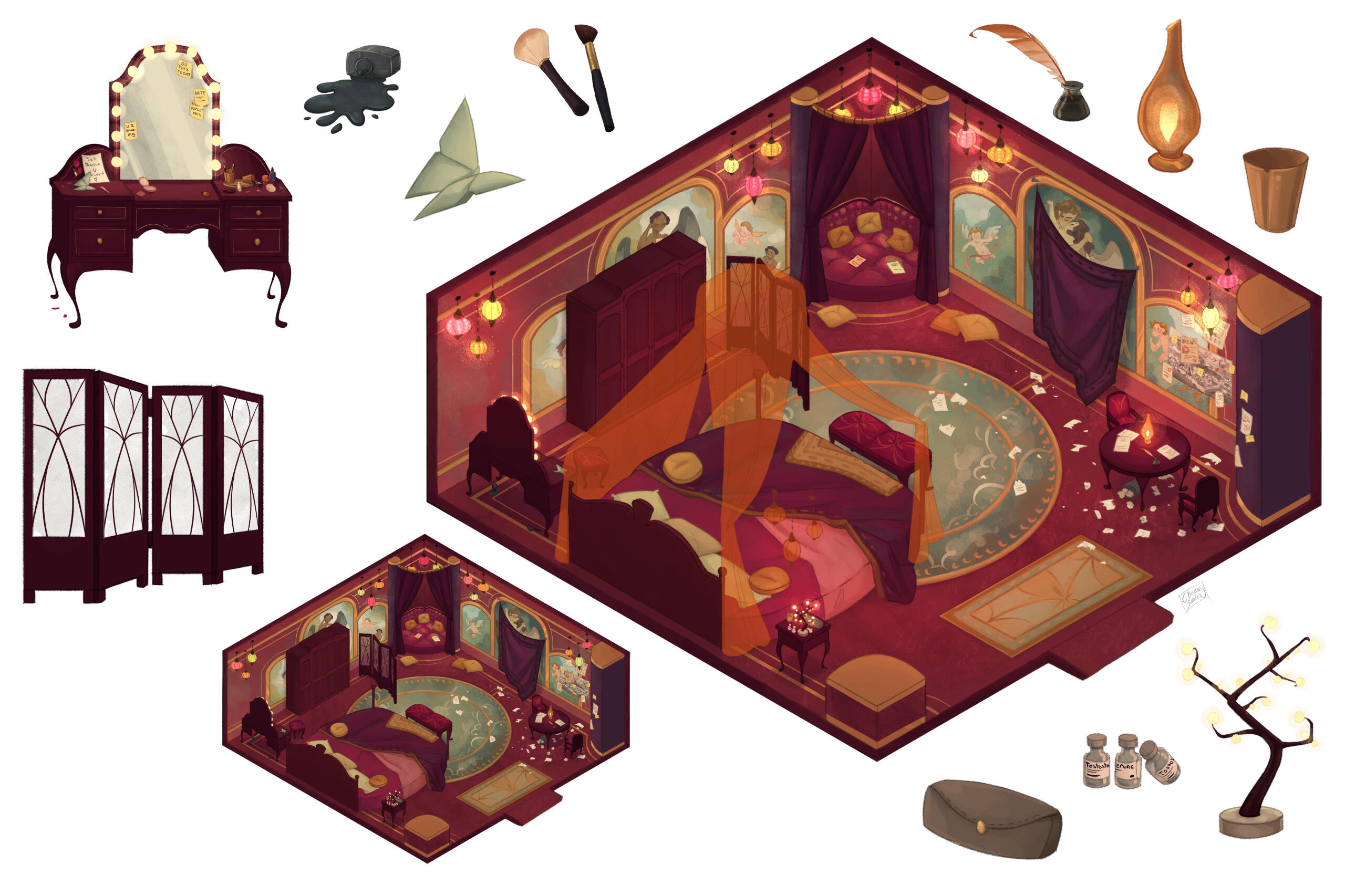 Environment &amp; props - Icarus’ room