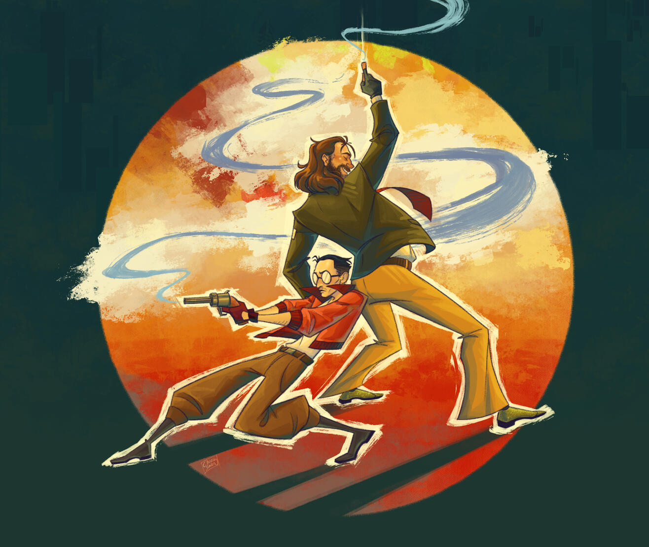 &quot;Disco&quot; - Disco Elysium fanart