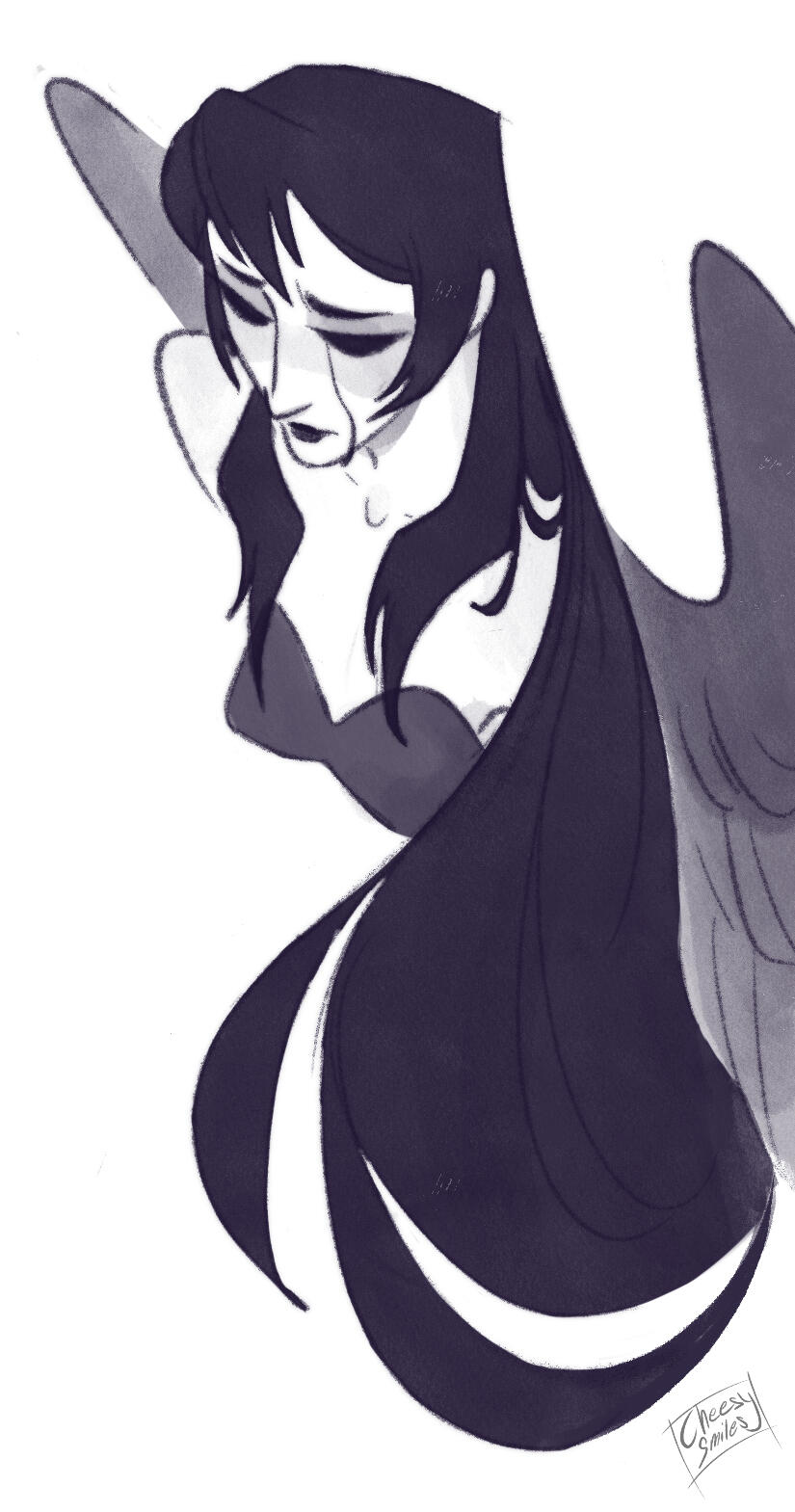 Sad maiden portrait